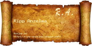 Ripp Anzelma névjegykártya